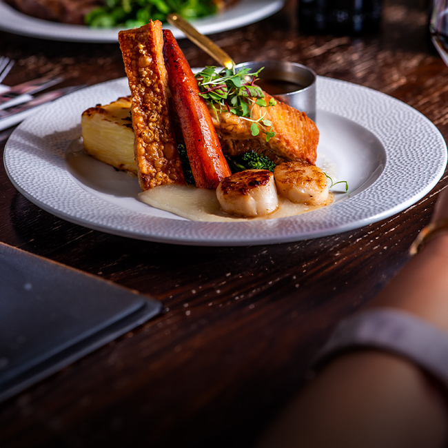 Explore our great offers on Pub food at The Golden Heart