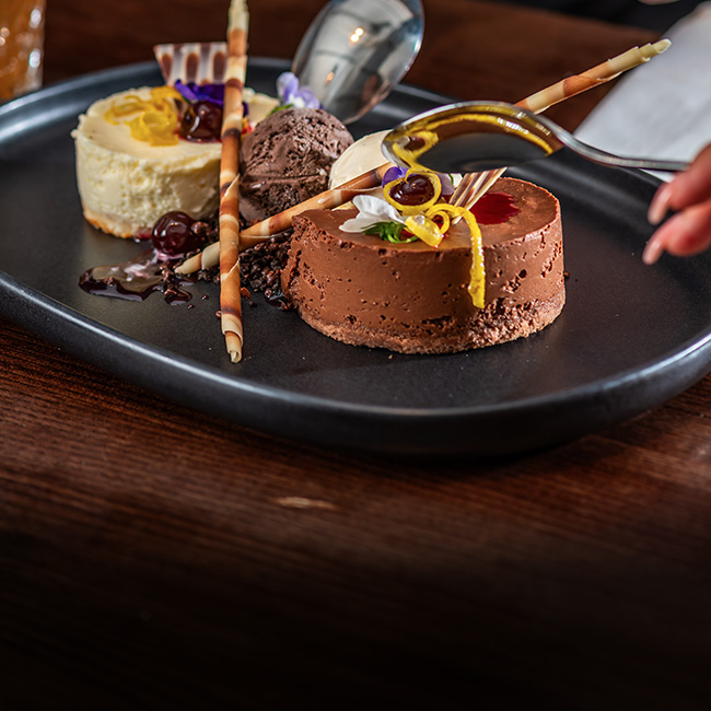 Dessert menu at The Golden Heart