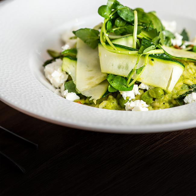 Vegan menu at The Golden Heart