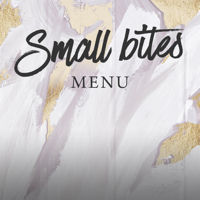 Small Bites menu at The Golden Heart 